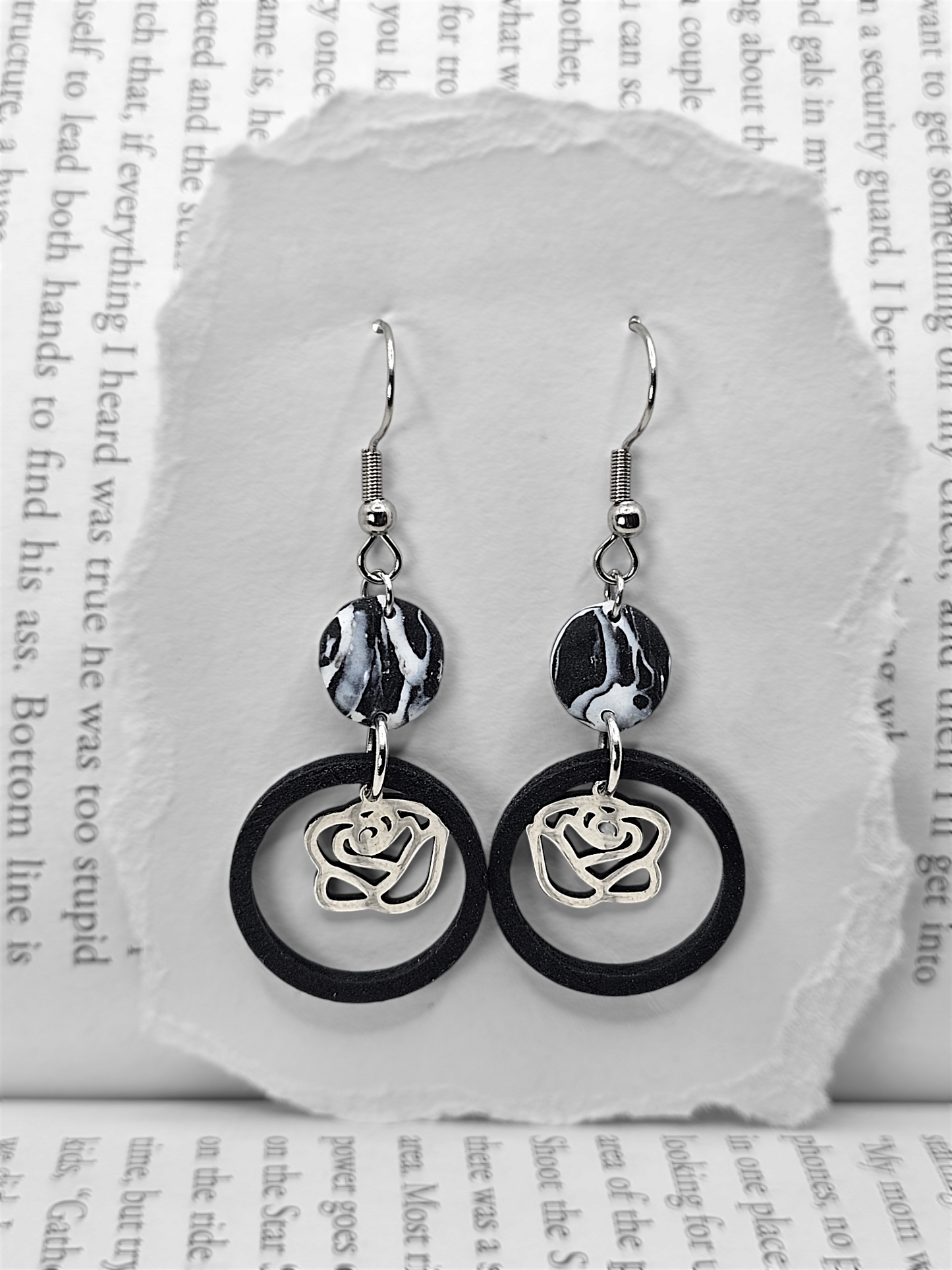 Ohrringe 'Rose' Edelstahl