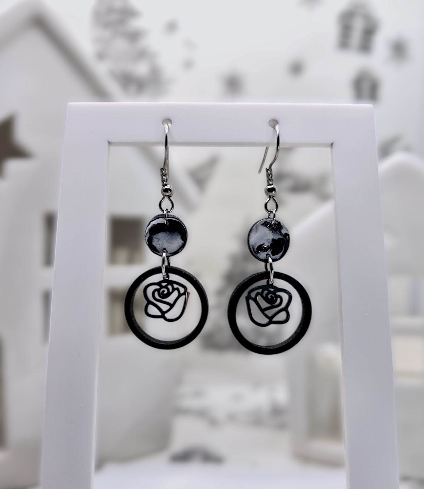 Ohrringe 'Rose' Edelstahl